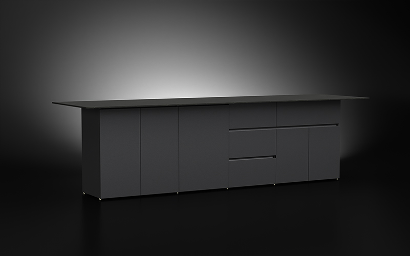 Aluminium-Outdoor-Kitchen-Bar-Island-With-Wide-Countertop